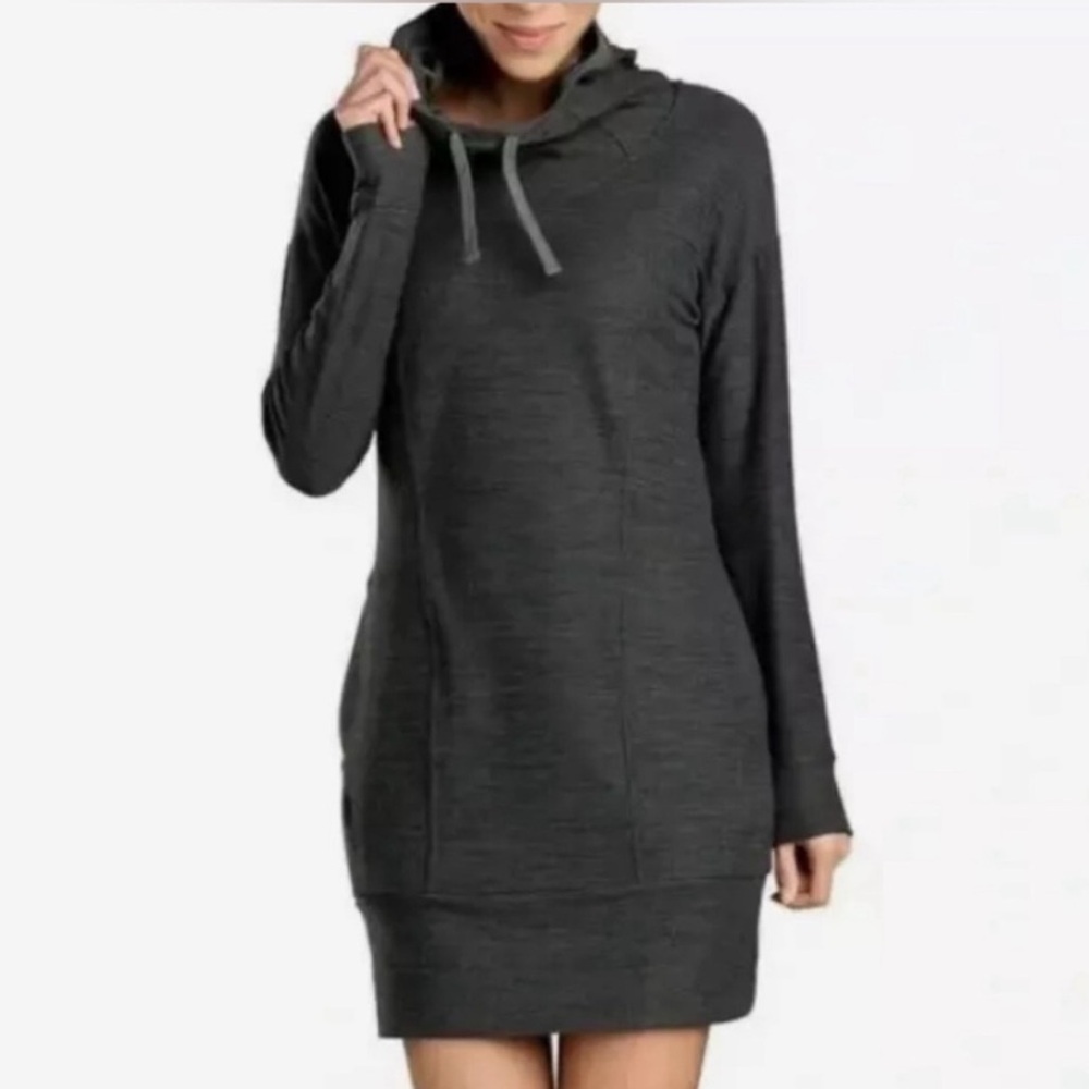 Toad & Co Intermosso Gray Hooded Dress Size Small